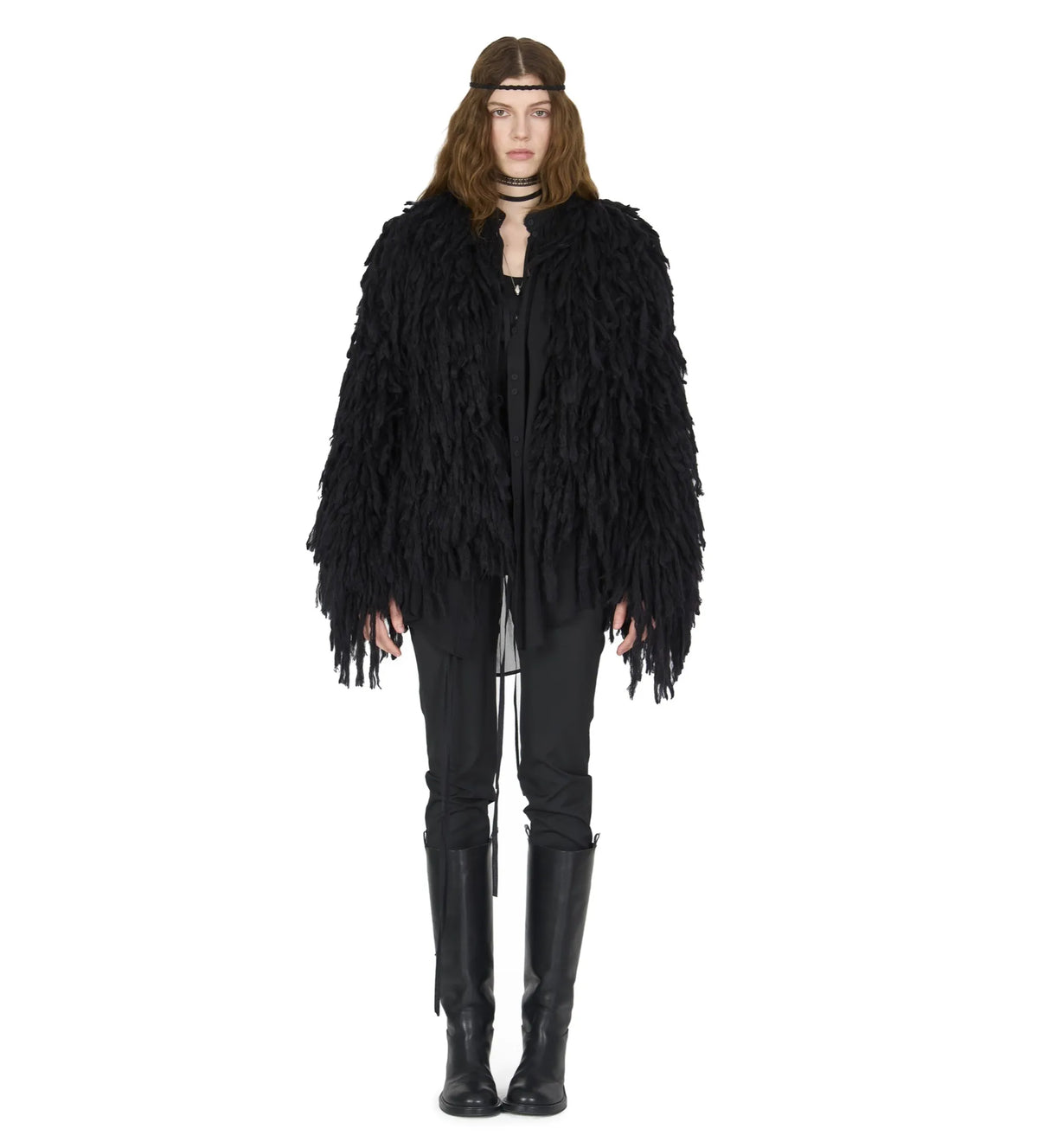KNIT FURCOAT