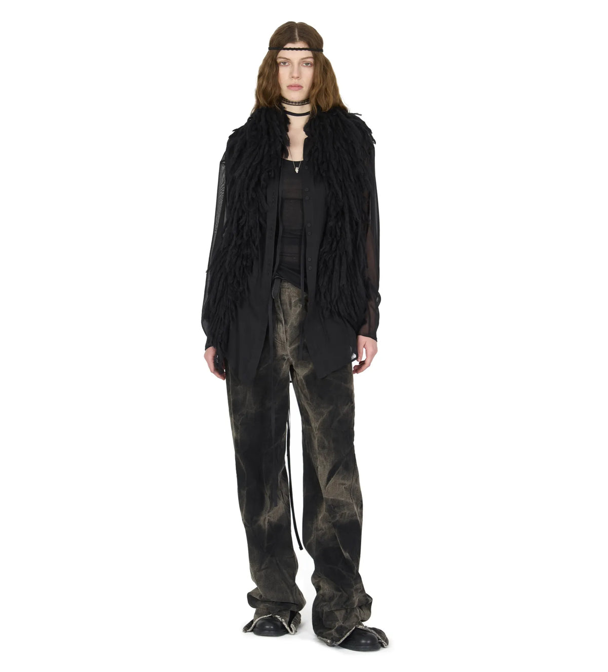 KNIT FUR GILET