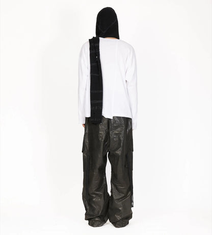 HOODED KNIT SCARF