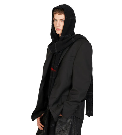 HOODED KNIT SCARF